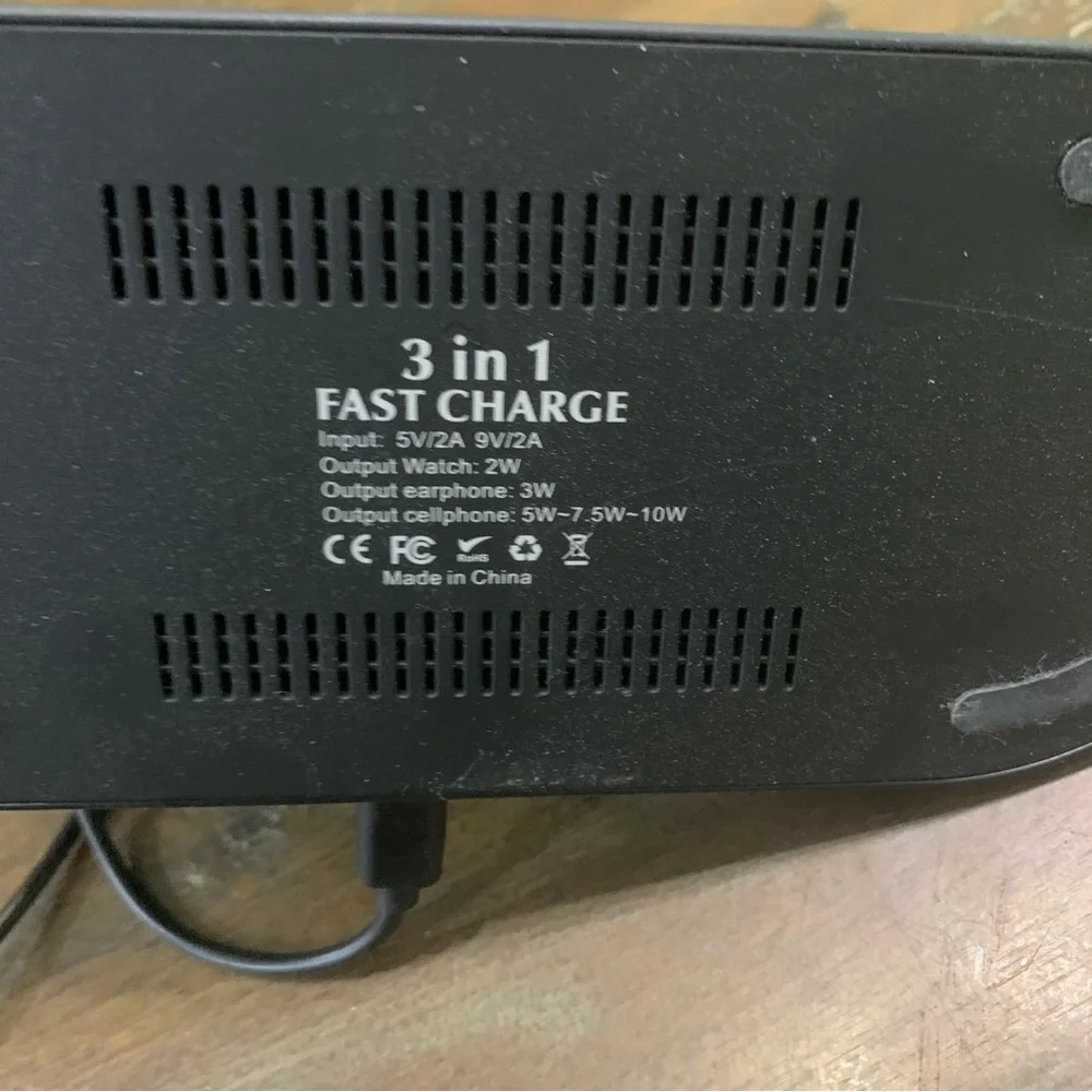 Fast Charge 3 in one charging dock for iPhone, watch and AirPods